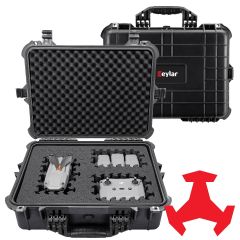 Eylar 20" Large Hard Case Equipped With Ragar Reconfigurable & Reusable XP Crosslinked Foam Insert, Waterproof, Shockproof For Equipment, Drones And Cameras (2 Ragar Layers)