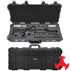 Eylar 38" Hard Rifle Case Equipped With Ragar Reconfigurable & Reusable XP Crosslinked Foam Insert, Waterproof, Shockproof, Meets TSA Requirements ( 1 Ragar Layer )