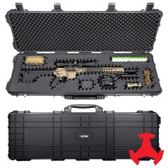 Eylar 48" Hard Rifle Case Equipped With Ragar Reconfigurable & Reusable XP Crosslinked Foam Insert, Waterproof, Shockproof, Meets TSA Requirements ( 1 Ragar Layer )