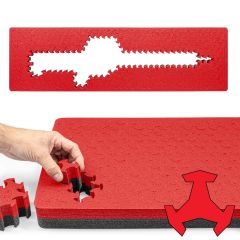 RAGAR 46" x 13.5" Reconfigurable & Reusable Protective XP Crosslinked Foam Insert For Hard Rifle Cases ( 1 Red/Black Ragar Layer )