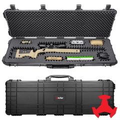 Eylar 53" Hard Rifle Case Equipped With Ragar Reconfigurable & Reusable XP Crosslinked Foam Insert, Waterproof, Shockproof, Meets TSA Requirements  ( 1 Ragar Layer )