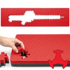 RAGAR 50.5" x 13.5" Reconfigurable & Reusable Protective XP Crosslinked Foam Insert For Hard Rifle Cases ( 1 Red/Black Ragar Layer )