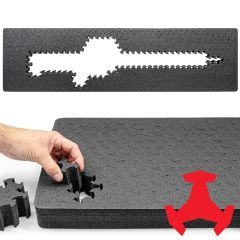 Apache 9800 RAGAR Foam Insert 50.5" x 13.5" – Reusable & Reconfigurable XP Crosslinked Protective Foam for Hard Rifle Cases (1 RAGAR Layer)