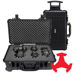Eylar 22" Carry-On Roller Hard Case Equipped With Ragar Reconfigurable & Reusable XP Crosslinked Foam Insert, Waterproof, Shockproof For Equipment, Drones And Cameras, TSA Standard  (2 Ragar Layers)