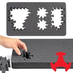 Pelican 1510 RAGAR Foam Insert 19.75" x 11.75" – Reusable & Reconfigurable XP Crosslinked Protective Foam for Carry-On Camera & Equipment Hard Cases (2 RAGAR Layers + 1 Base Pad)