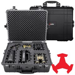 Eylar 24" X-Large Hard Case Equipped With Ragar Reconfigurable & Reusable XP Crosslinked Foam Insert, Waterproof, Shockproof For Equipment, Drones And Cameras (2 Ragar Layers)