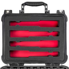 Eylar Compact 13.37" Hard Gun Case Waterproof with 4 Gun Foam