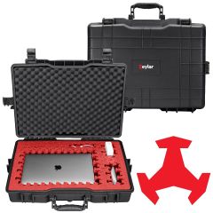 Eylar 22” Hard Laptop Case Equipped with RAGAR Reconfigurable & Reusable Red/Black XP Crosslinked Foam Insert, Waterproof, Shockproof for Equipment, Drones, and Cameras (1 Red/Black RAGAR Layer)