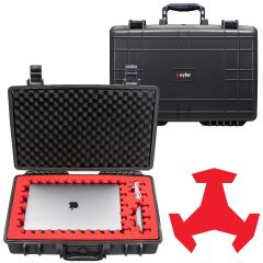 Eylar 20” Hard Laptop Case Equipped with RAGAR Reconfigurable & Reusable Red/Black XP Crosslinked Foam Insert, Waterproof, Shockproof for Equipment, Drones, and Cameras (1 Red/Black RAGAR Layer)